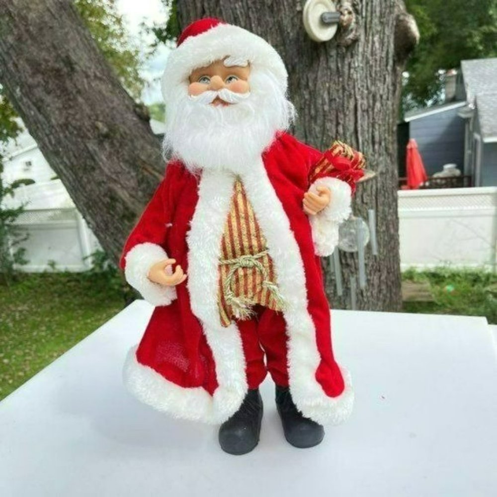 Vintage Classic Santa Claus Doll Christmas Figure Tabletop Holiday Decor 16in - Picture 2 of 8